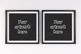 Mockup Design Set Of Two Frame Square Frame Mockup Mockup Frame Mockups Free Psd Mockups Templates Mockup Free Psd