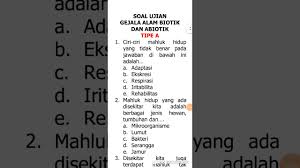 Check spelling or type a new query. Latihan Soal Biotik Dan Abiotik Youtube