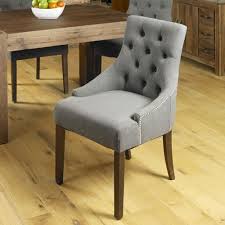 November 8, 2013 by addicted 2 diy 35 comments. Pair Of Flare Back Upholstered Dining Chairs In Biscuit Or Slate Grey With Solid Walnut Legs