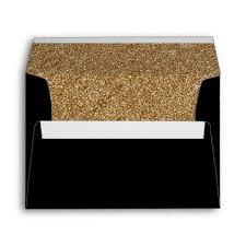Black And Gold Glitter Elegant Black Amp Gold Glitter Lined Wedding White Envelope Black And White Gifts Unique Special B W St Black Gold Wedding Black Envelopes Black Invitation