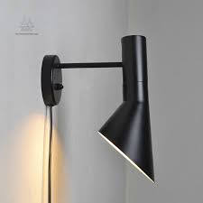 Replica Modern Louis Poulsen Arne Jacobsen Wall Lights Creative Aj Wall Lamp Modern Sconce Light Foyer Home Lighting E1 Wall Lamp Black Wall Lamps Wall Lights