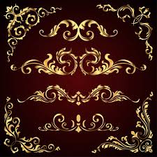 Golden Ornate Page Decor Elements Elements Ornate Vector
