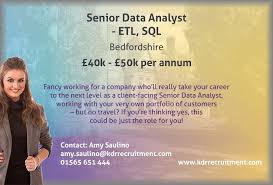 New Job Senior Data Analyst Needed In Bedfordshire To Find Out More Contact Amy At Amy Saulino Kdrrec With Images Data Analyst How To Find Out Business Intelligence
