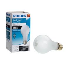Unbranded 150 Watt A21 Shatter Resistant Dimmable Incandescent Rough Service Work Light Bulb Soft White 2700k 431635 The Home Depot