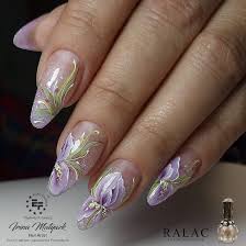 как сделать красивый маникюр в домашних условиях пошаговое фото Pin By Irina Stepanova On Nails Flowers Purple Nails Flower Nails Floral Nails