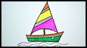 I am a mom of two. How To Draw Boat Drawing For Kids Coloring For Kids Boat Drawing Drawing For Kids Coloring For Kids