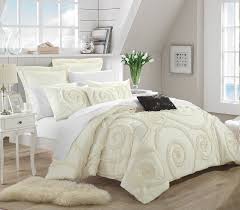 Black And Cream Comforter Queen Chic Home Rosalia 11 Piece Ruffled Etched Embroidery Comforter Set Queen Beige Cream Bed In A Bag Sheet S Luxury Comforter Sets Comforter Sets Bedding Sets