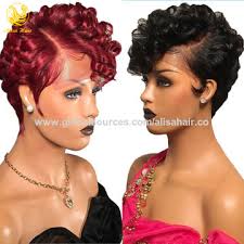 After you installed lace front wig, it looks your own natural hair. China Short Pixie Cut Wig Bouncy Curly 13 4 Lace Front Human Hair Wigs Burgendy Color Lace Front Wigs On Global Sources Hd Lace Wig Lace Front Wig Cuticle Aligned Raw Hair Wig