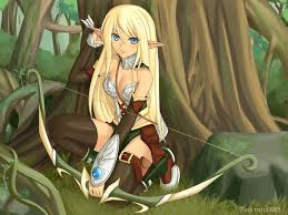 Blonde Archer Elf Anime Elf Anime Warrior Forest Elf