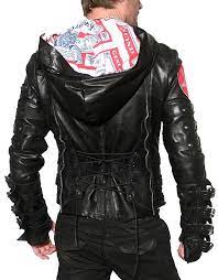 Back Junker Designs Chainsaw Leather Jacket J Ransom Store J Ransom Clothing Store Chaqueta De Cuero Hombre Chaqueta De Cuero Ropa De Hombre