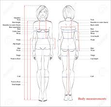 Woman Body Measurement Chart Scheme For Measurement Human Body