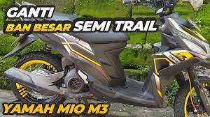 Modifikasi motor matic mio soul gt. Pasang Ban Besar Velg Tapak Lebar 14 Tahu Semi Trail Pada Mio M3 Youtube