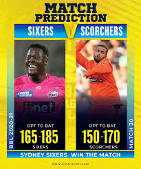 Check sydney sixers vs perth scorchers, big bash league 2019 2019, 2nd match match scoreboard, ball by ball commentary, updates only on espn.com. Perth Scorchers Vs Sydney Sixers Match Prediction Who Will Win Today S Match Bbl 2020 21 Match 30