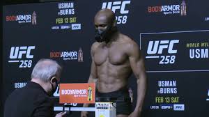 Does familiarity favor kamaru usman or gilbert burns? Ufc 258 Weigh Ins Kamaru Usman Gilbert Burns Make Weight Mma Fighting Youtube