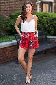 Maybe you would like to learn more about one of these? Keep It Sweet Shorts Red Shorts Floral Shorts Outfits Floral Shorts Outfits Summer Shorts Outfits Women Summer