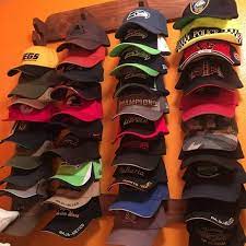 40 Cap Oak Rack Made To Order Free Shipping Usa Etsy Cap Rack Ball Cap Storage Clothing Store Displays