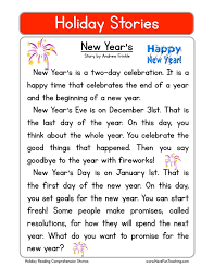 New Years Reading Comprehension Worksheet Reading Comprehension Worksheets Reading Worksheets Holiday Reading Comprehension