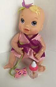 P Hasbro Baby Alive Newborn Kicks Cuddles 6 Doll Brown Hair Condition Is Good Used Her Retractable Cord Doe Baby Alive Real Life Baby Dolls Baby Doll Set