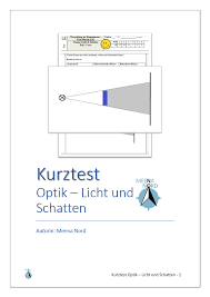 Kurztest Optik Licht Und Schatten 6 Klasse Physik Optik Physik Erste Klasse