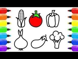 Sketsa gambar mewarnai sayuran gambar mewarnai. Gambar Sayur Mayur Untuk Diwarnai