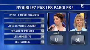 Dans le programme en toutes lettres, un dénommé pascal était reparti nagui fait une confidence coquine à propos de sa femme mélanie page, dans n'oubliez pas les paroles, sur france 2. Records D Audiences Et De Gain Pour Lucile Dans N Oubliez Pas Les Paroles Jeux Televises