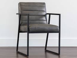 Sunpan modern 4.6 sunpan is a global furniture company that specializes in the design and manufacturing of transitional and contemporary furnishings. Sunpan Modern Home 5west Overcast Grey Black Arm Dining Chair Spn105155