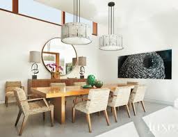 Hadal A C Print By Angelo Musco From Carrie Secrist Gallery Presides Over The Dining Room Whic Dining Room Design Dining Room Contemporary White Dining Room