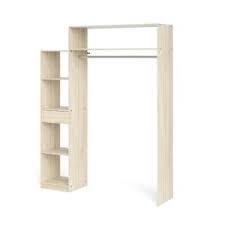 To fit a variety of closet sizes, this starter kit offers durable laminate construction. Tvilum Lola Oak Structure 1 Drawer 5 Shelf Wardrobe With Hanging Rod 93079ak The Home Depot Tvilum Hanging Rod Shelves