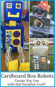 Green kid crafts sent us three of their discovery boxes to check out. Cardboard Box Robots There S Just One Mommy