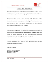 Thesis Acknowledgement Student Project Internship Report Thesis
