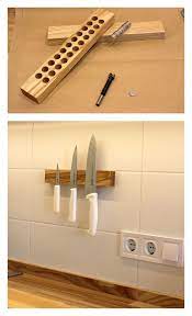I already had an actual knife block for a set of j.a. Diy Magnetic Knife Rack Wood Holder Ash Wood Neodymium Magnets Oil Wax Coating Diy Wood Ashwood Oil Knife Rack Wood Knife Holder Magnetic Knife Rack