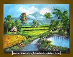 Mengambil gabah dari tanaman (pemanenan) 2. 24 Gambar Pemandangan Simple Cantik Gambar Pemandangan Sawah Padi Yang Hipster Dan Patut Awak Download Lukisan Pemandangan Kota Alam Yang Indah Pemandangan
