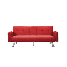 Therefore, you could place them anywhere in your living with sofa beds, be assured that your living room will be more relaxing and stylish at the same time. Boyel Living 74 8 In Red Fabric 4 Seater Full Sleeper Sofa Bed With Square Arms Rys W22307250 The Home Depot