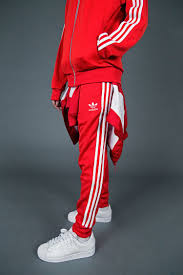 Black And Red Adidas Joggers Adidas Tracksuit Day 2015 Red Adidas Tracksuit Adidas Outfit Men Red Adidas Outfit
