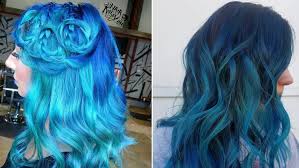 This Ocean Blue Dye Job Brings New Meaning To The Term Beach Waves New Hair Color Trends Beige Hair Color Dyed Hair Blue