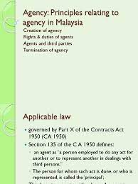 The law of agency is governed by part x of the contracts act 1950. Law Of Agency Autosaved Law Of Agency Civil Law Legal System