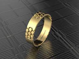Gamer Wedding Ring Futuristic Wedding Band Geek Wedding Etsy In 2021 Geek Wedding Rings Nerd Wedding Rings Geek Mens Wedding Rings