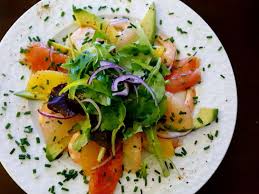 Salade Aux Agrumes Avocat Crevettes Et Truite Fumee Recettes Recette Salade Aux Agrumes Truite Fumee Recette Truite