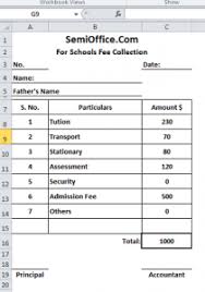 However, if you send a person or a business an invoice and they request a receipt, then you can often just slap a big paid note across the original invoice and. School Fee Slip Format In Excel Template Free Download