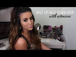 Half up half down hairstyles for bridesmaids using hair extensions. Half Up Half Down Hair With Extensions Youtube