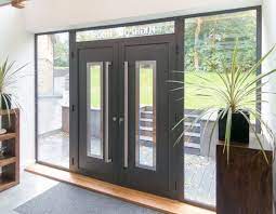 doors contemporary front doors minimalist model with two glass shelves and also flower pot contem contemporary front doors double front doors front door design