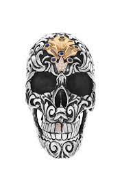 Silver Skull Sculpture Three Of Five Skull Sculpture Day Of The Dead Skull