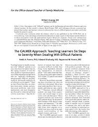 Image result for CALMER Approach to Difficult Clinical Encounters