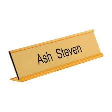 Trodat Gold Desk Nameplate 200 X 50mm