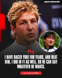 Liam Lawson hits back at Yuki Tsunoda over comments about replacing him at  Red Bull. 😤 #F1 #yukitsunoda #liamlawson