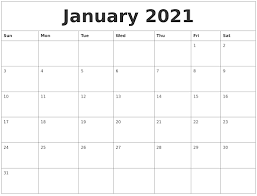 Easy & simple to print free printable 2020 calendar with blank 12 month one page template pdf word, excel & monthly holidays list. Jan 2021 Calendar Printable With Holidays