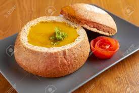 Let it sit for a few minutes to activate the yeast. Pumpkin Soup In Bread Bowl Stock Photo Picture And Royalty Free Image Image 89861871