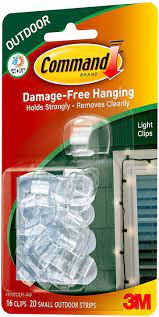 How to use command™ strips and hooks. Amazon Com 3m Command Strips 17017clr Aw Clear Outdoor Light Clips 16 Count Home Kitchen