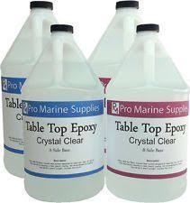 Crystal Clear Bar Table Top Epoxy Resin Coating For Wood Tabletop 4 Gallon Kit Clear Epoxy Resin Epoxy Resin Table Resin Furniture
