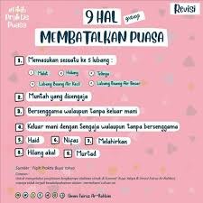 Sebagian mengkompromikan kedua hadis itu. 9 Hal Yang Membatalkan Puasa Al Bahjah Foundation